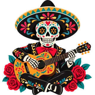 Skull Day of the dead Mexican Stickdatei – Musik
