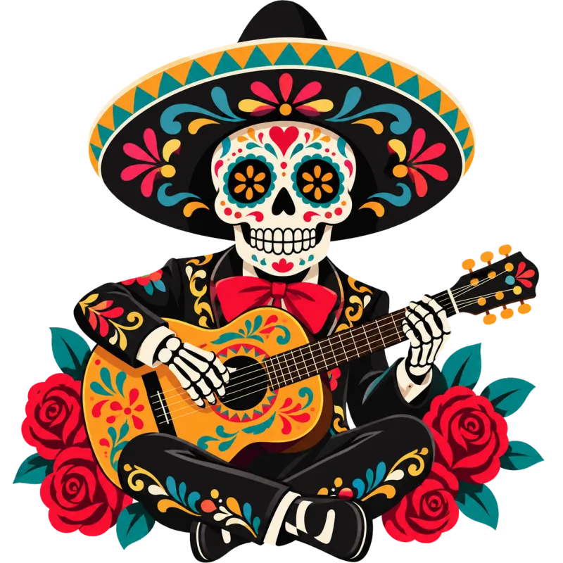 Skull Day of the dead Mexican Stickdatei – Musik