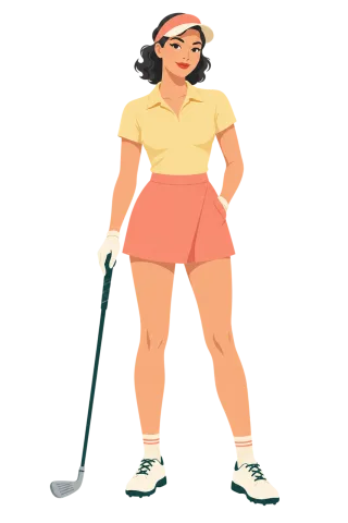 Golf Woman Fashion Stickdatei