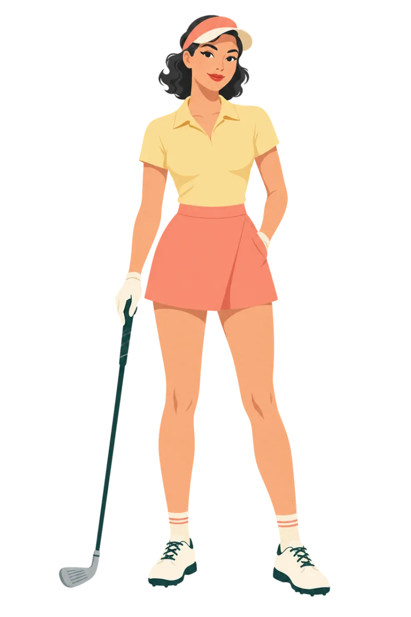 Golf Woman Fashion Stickdatei – Sport