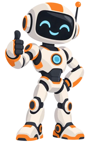 Friendly robot Robot thumbs up Futuristic robot Stickdatei – Kinder