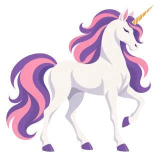 Unicorn Pastel unicorn Fantasy animal Stickdatei