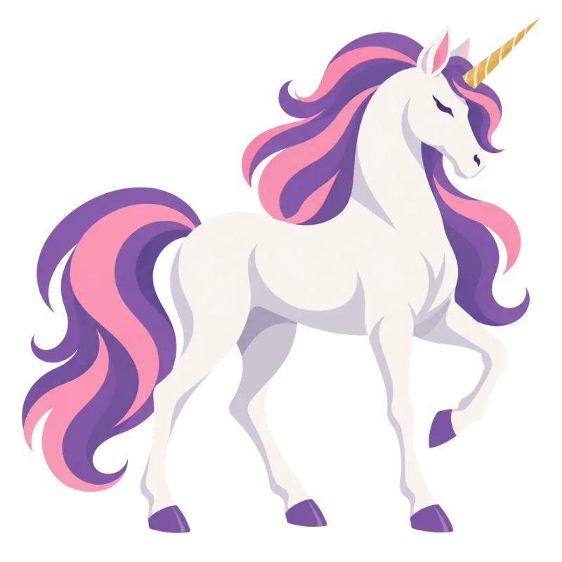 Unicorn Pastel unicorn Fantasy animal Stickdatei – Kinder