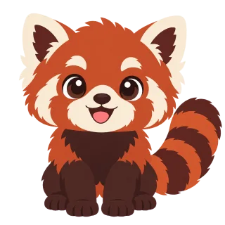 Red panda Animation Cute Stickdatei