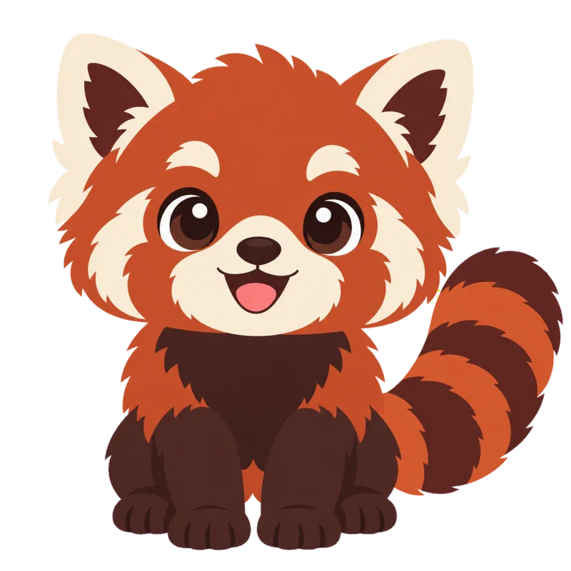Red panda Animation Cute Stickdatei – Tiere
