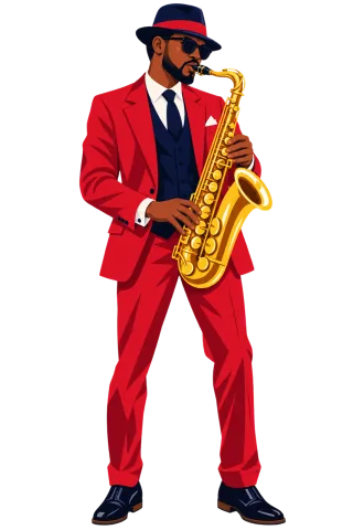 Saxophonist Jazz Musician Stickdatei – Musik