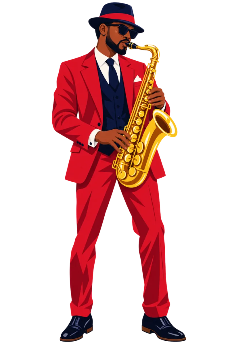 Saxophonist Jazz Musician Stickdatei – Musik