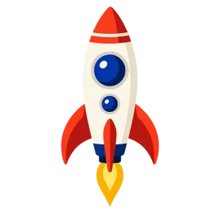 Rocket Cartoon Spacecraft Stickdatei – Kinder