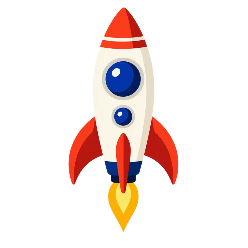 Rocket Cartoon Spacecraft Stickdatei – Kinder