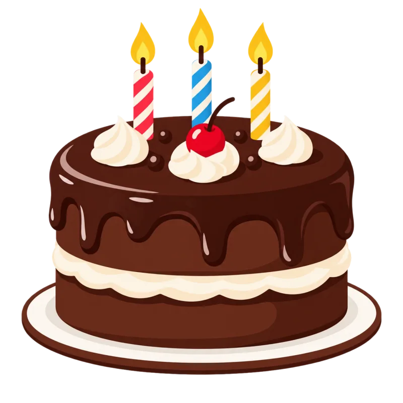 Birthday cake Chocolate cake Candles Stickdatei – Weihnachten