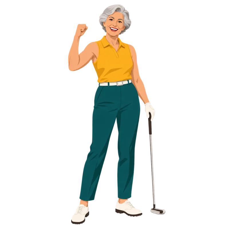 Senior golfer Female golfer Golf club Stickdatei – Sport