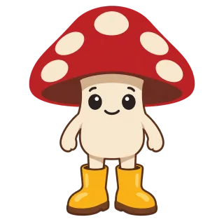 Fly agaric Red cap Yellow boots Stickdatei