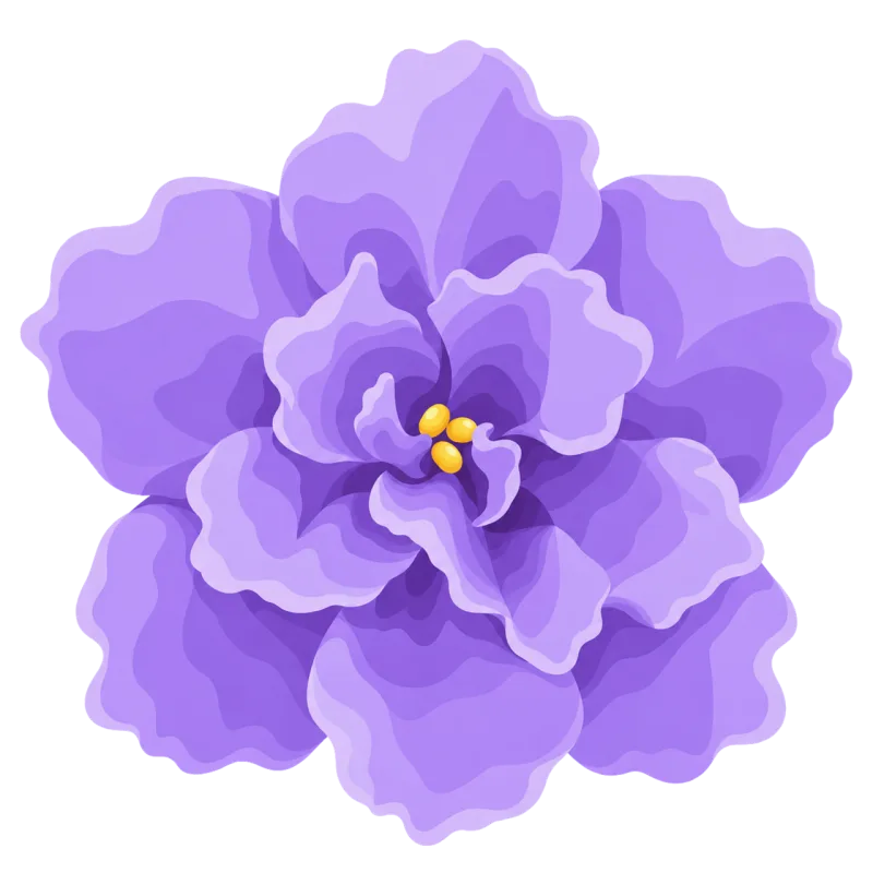 African violet Purple flower Bloom Stickdatei – Blumen