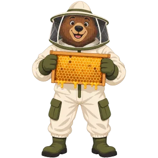 Bear Beekeeper Beekeeper suit Stickdatei