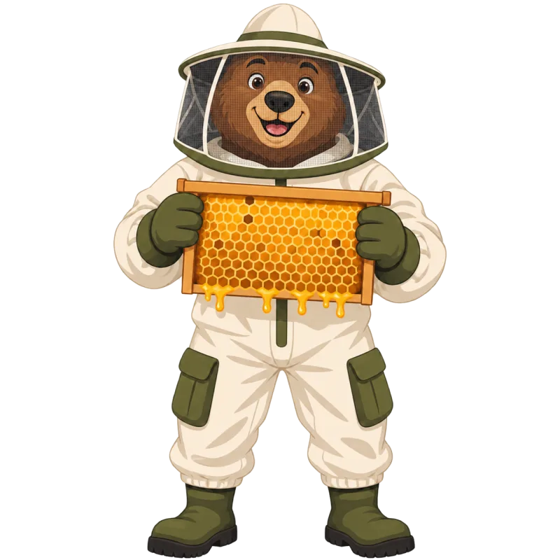 Bear Beekeeper Beekeeper suit Stickdatei – Tiere