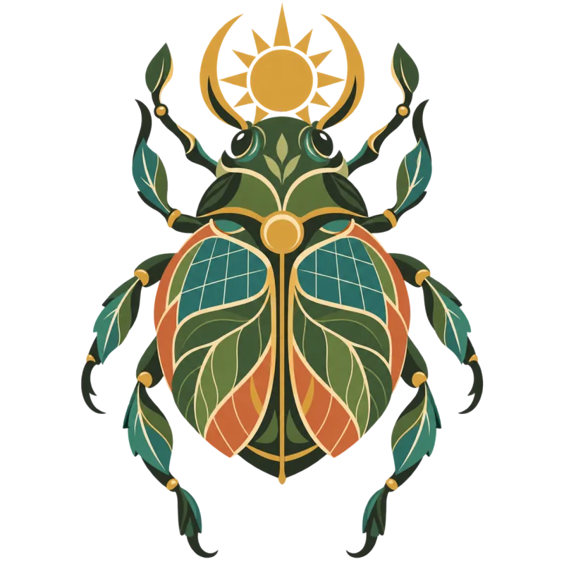 Scarab Green Golden Stickdatei – Tiere