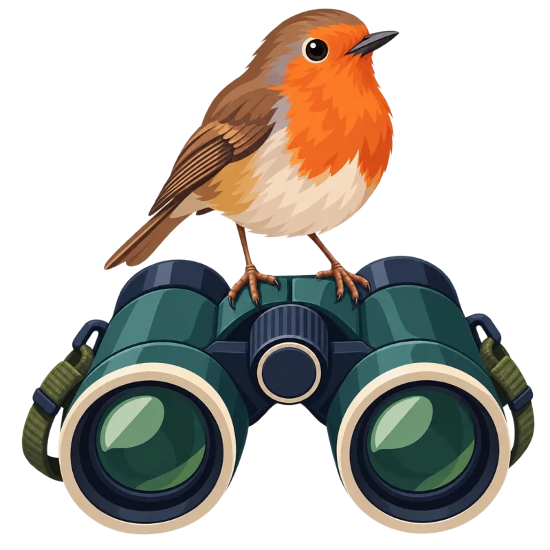 Robin Binoculars Bird Stickdatei – Tiere