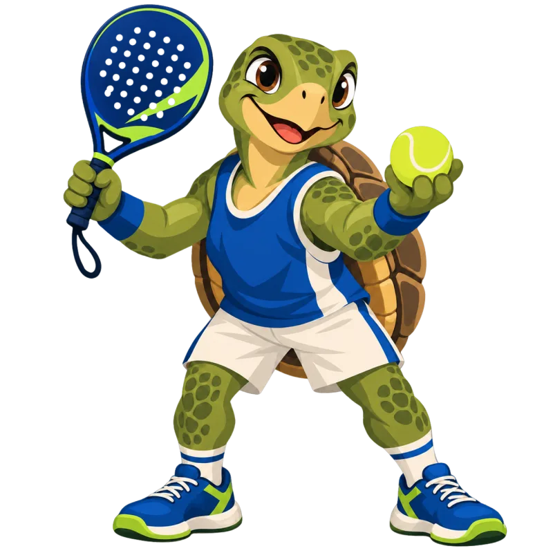 Padel Turtle Cartoon Stickdatei – Tiere