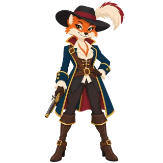 Fox Swashbuckler Pirate Stickdatei
