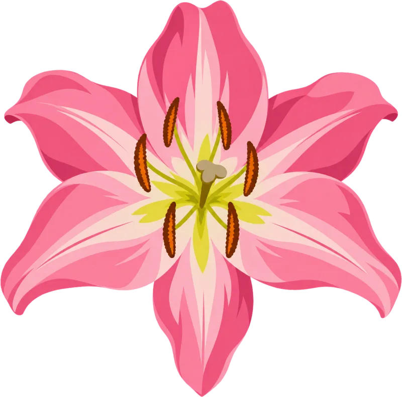 Pink lily Flower Lilium Stickdatei – Blumen
