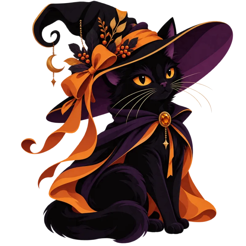 Halloween Animal Black cat Stickdatei – Tiere