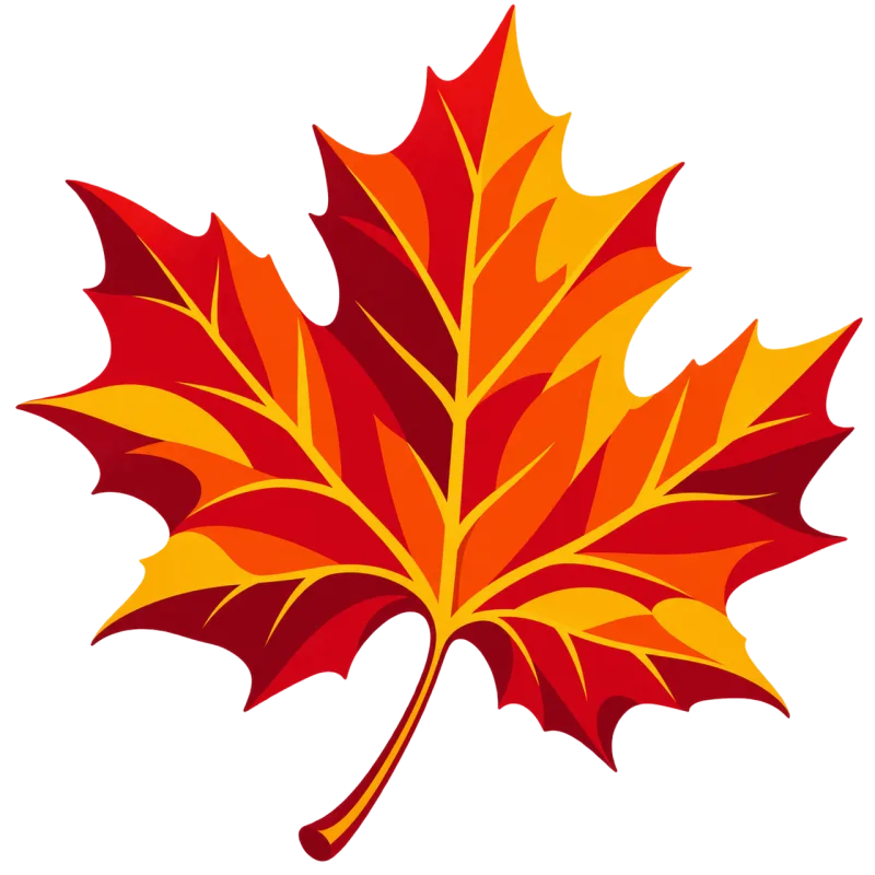 Maple leaf Autumn Autumn leaf Stickdatei – Natur