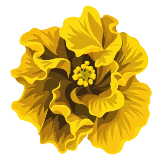 Yellow hibiscus Hibiscus flower Tropical flower Stickdatei – Blumen