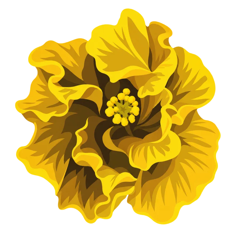 Yellow hibiscus Hibiscus flower Tropical flower Stickdatei – Blumen