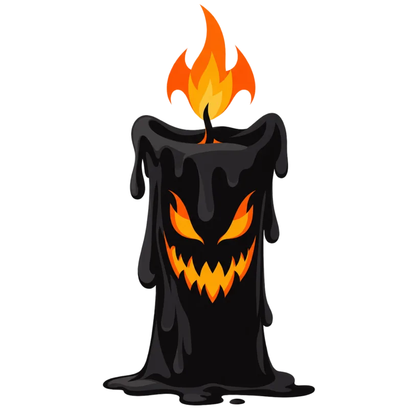 Halloween Black candle Spooky Stickdatei – Weihnachten
