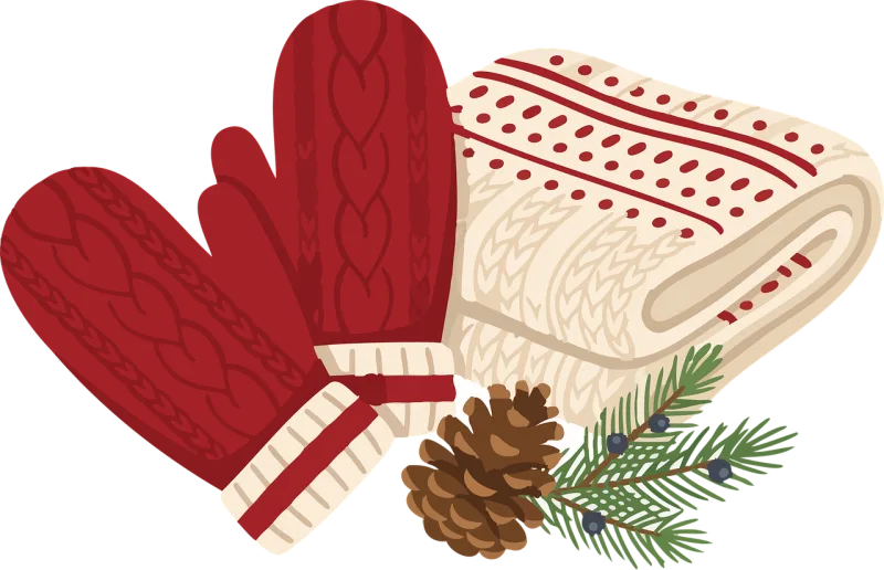 Gloves Wool Knitted Stickdatei – Weihnachten