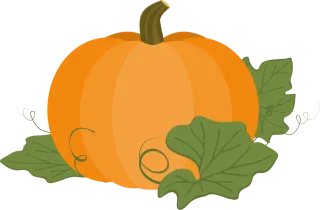 Pumpkin Autumn Leaves Stickdatei – Natur
