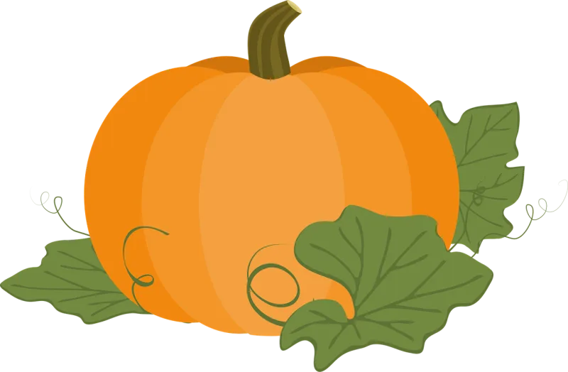 Pumpkin Autumn Leaves Stickdatei – Natur