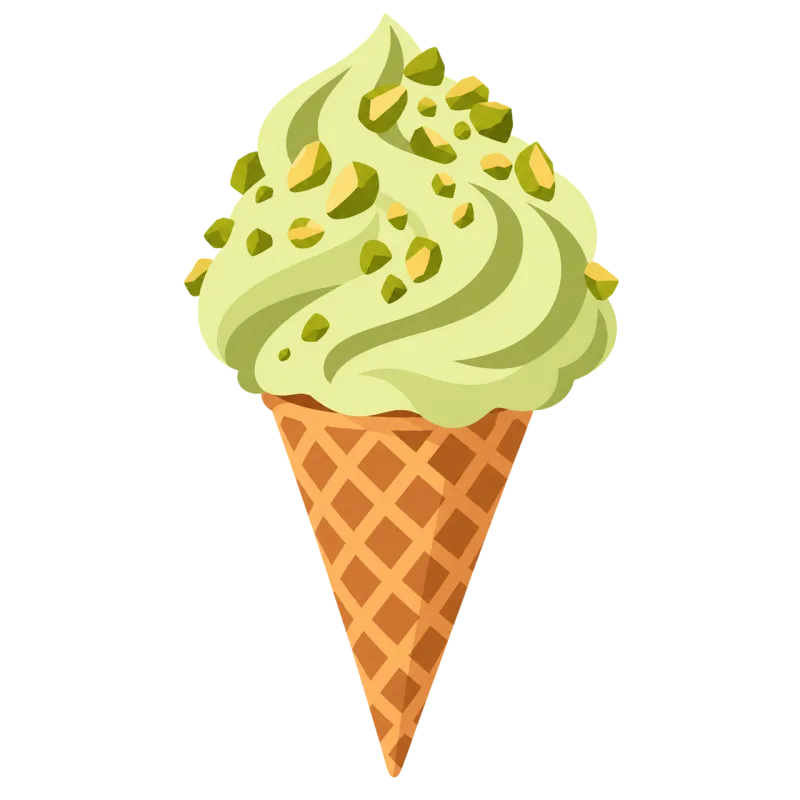 Pistachio Ice cream Ice cream cone Stickdatei – Kinder