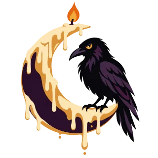 Raven Crescent moon Candle Stickdatei – Weihnachten