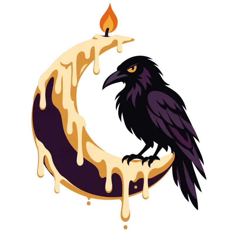 Raven Crescent moon Candle Stickdatei – Weihnachten