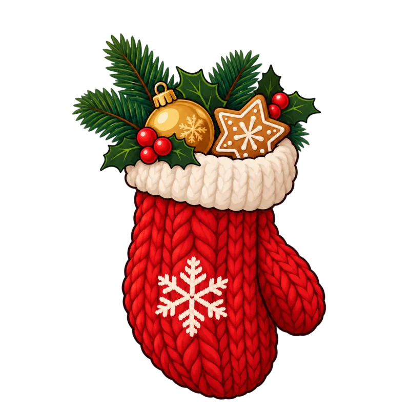 Christmas mittens Red mittens Knitted mittens Stickdatei – Weihnachten