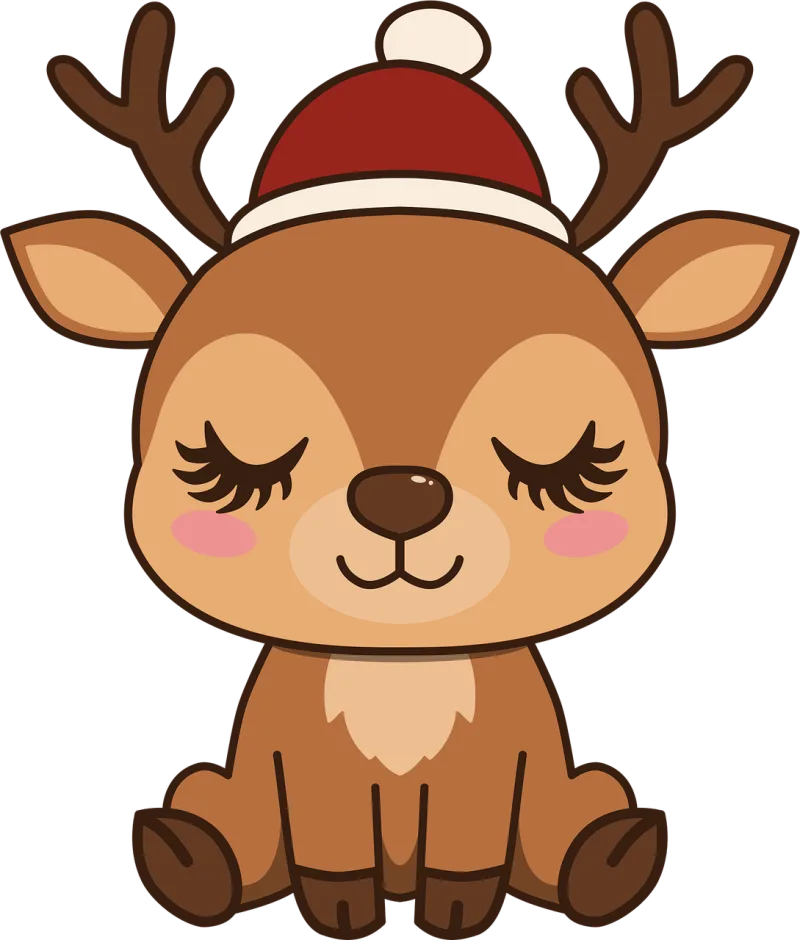 Deer Christmas Cute Stickdatei – Tiere