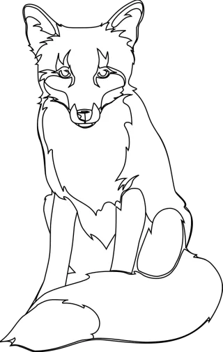 Fox Contour Border Stickdatei