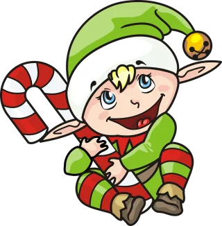 Holidays Christmas Elf Stickdatei