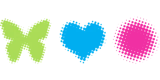 Dot Color halftone effect Pattern Stickdatei