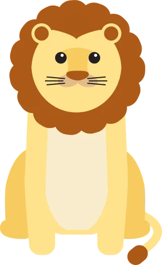 Baby Lion Sitting Stickdatei