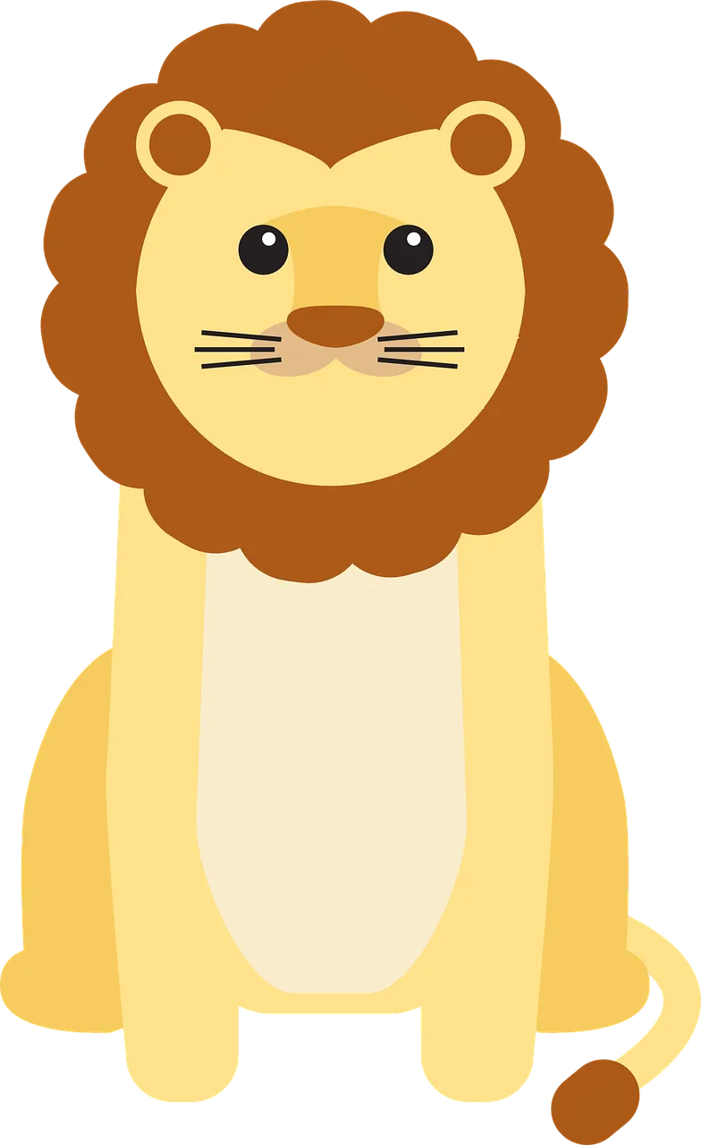 Baby Lion Sitting Stickdatei – Tiere