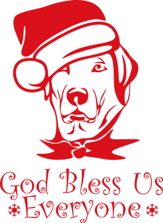Dog Santa Hat Stickdatei