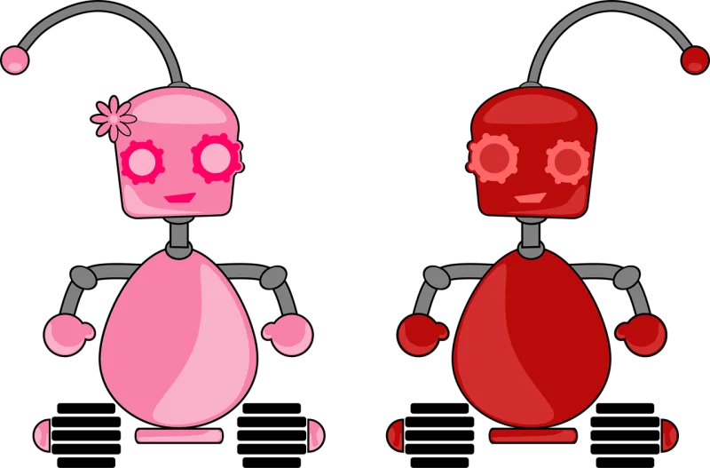 Robot couple Robot Couple Stickdatei – Kinder