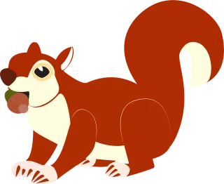 Squirrel Acorn Forest Stickdatei