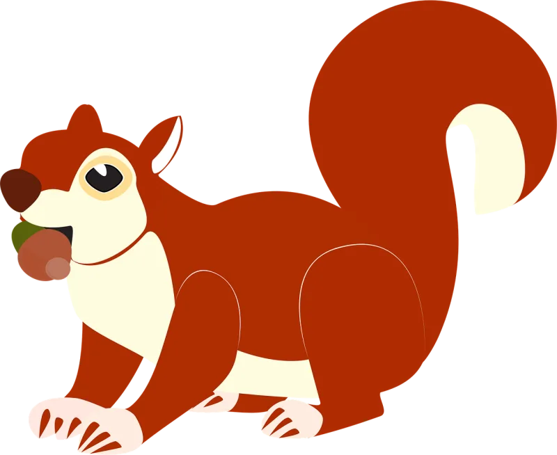 Squirrel Acorn Forest Stickdatei – Natur