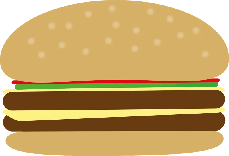 Cheesburger Burger Bun Stickdatei – Essen & Trinken