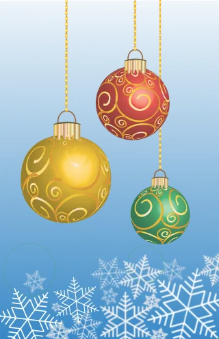 Christmas balls Snowflakes Christmas Stickdatei