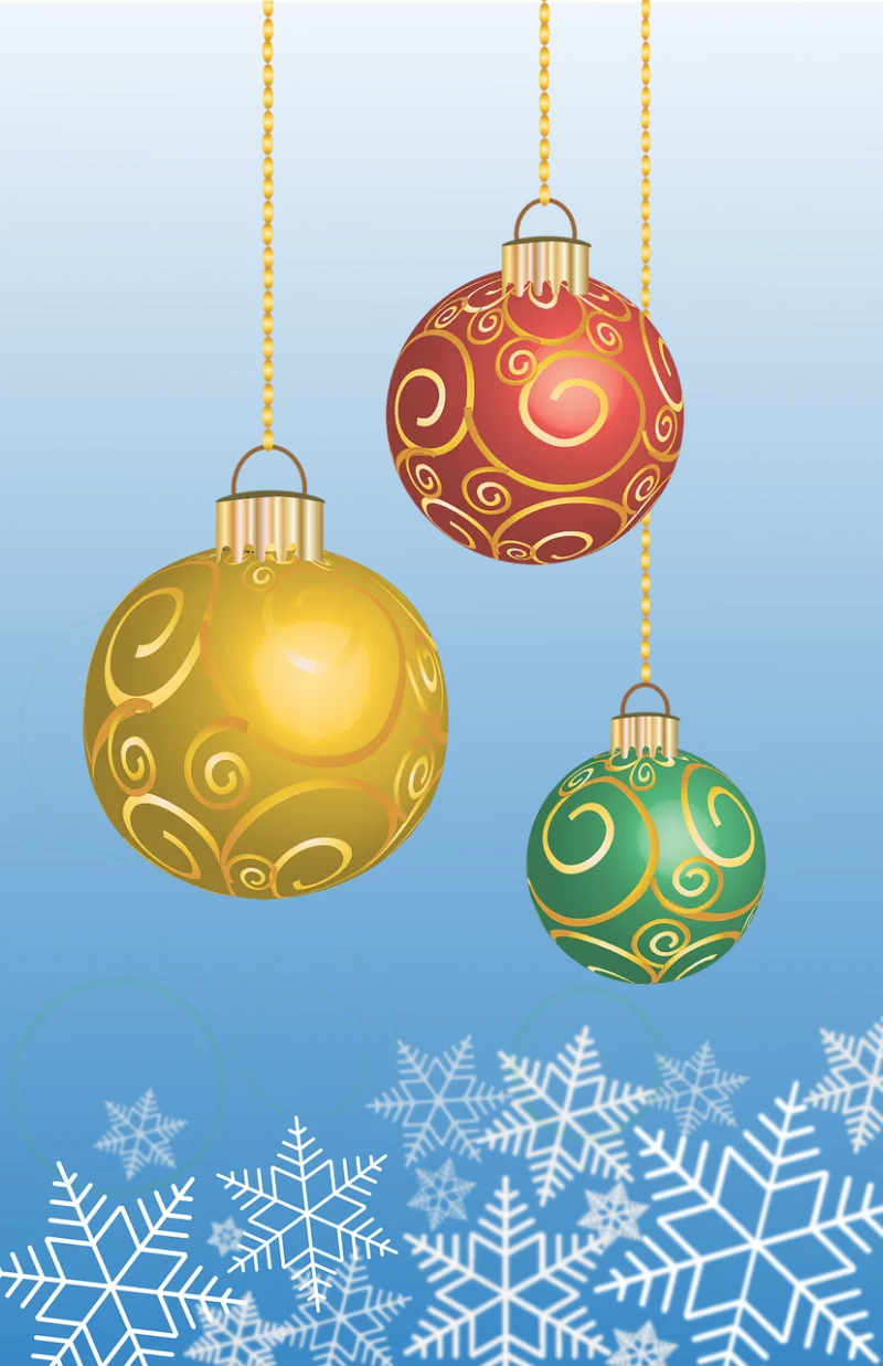 Christmas balls Snowflakes Christmas Stickdatei – Weihnachten