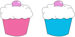 Cupcake Children Little girls Stickdatei
